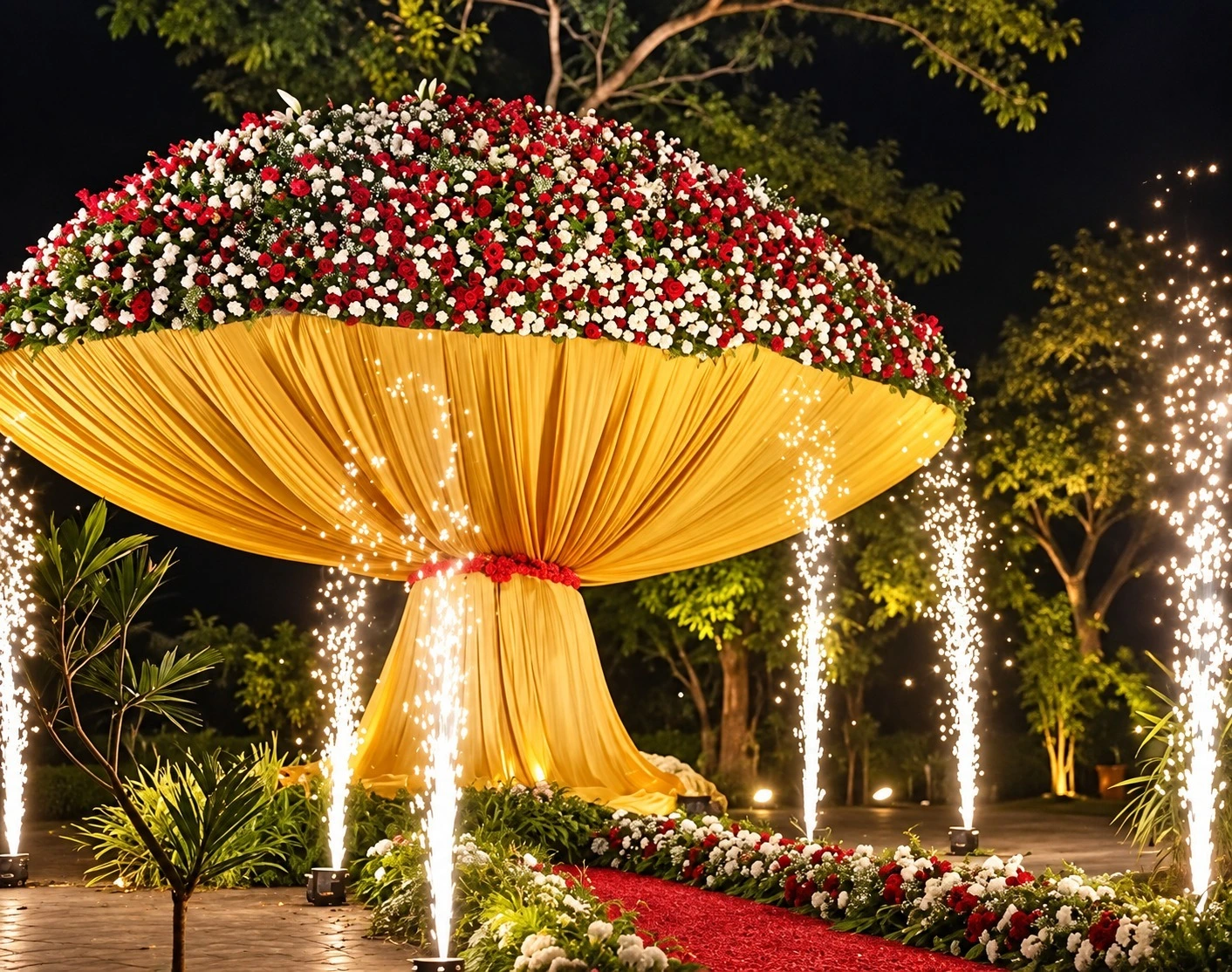 The flower arrangement made for the proposal